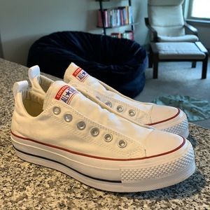 Low Top Platform Converse Without Laces